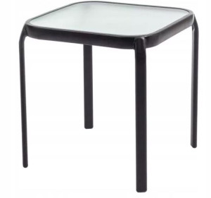 Stolik kawowy szklany tarasowy kwadratowy 40 cm