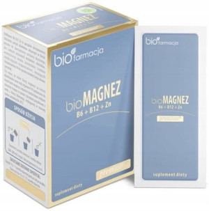 Biofarmacja BioMagnez Cynk 10 mg witaminy B6 B12 20sasz