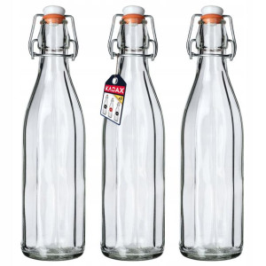 Butelka Szklana Na Nalewkę Sok Korek 0,75l 3szt