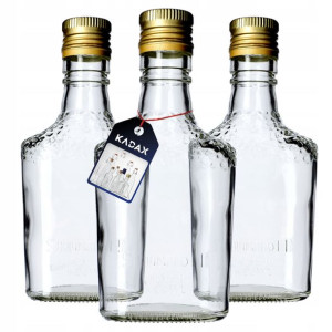 Butelka Z Zakrętką Nalewki Wino Szkło 250ml 3szt