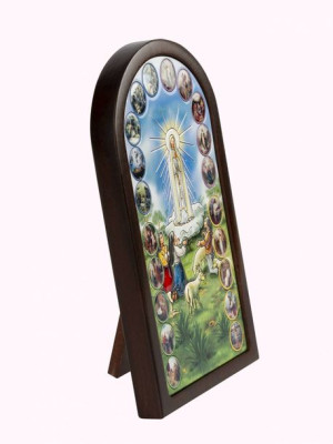 Ikona z podpórką - Objawienie Fatimskie - Ceramika