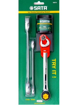 Sata Gl09075 Zestaw 3 Kluczy Z Podwójną Grzechotką