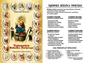 Różaniec Święty - Pocztówka z modlitwą (100 szt)