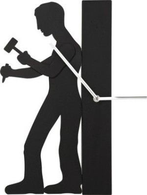 Zegar ścienny WORKING MAN czarny