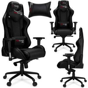 FOTEL GAMINGOWY PRO-GAMER by Yumisu MAVERIC Czarny PU