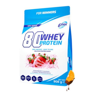 6PAK Whey Protein 80 908g Ciemna Czekolada z Pomarańczą
