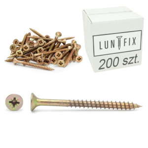 Wkręty hartowane uniwersalne do drewna 6x60 mm LUN FIX 200szt