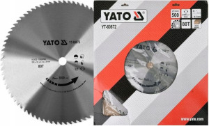 YATO YT-60872 TARCZA DO DREWNA bez widii 500mm 80T
