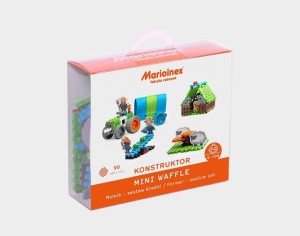 Klocki Mini Waffle Rolnik zestaw średni 90 el.
