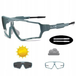 OKULARY FOTOCHROMOWE sportowe na rower do auta UV