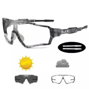 Okulary Fotochromowe Szare Unisex Sportowe Rower +