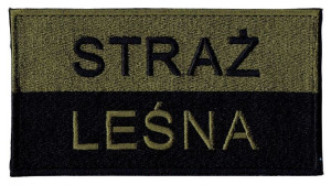 STRAŻ LEŚNA flaga 150x80mm NASZYWKA 2897R