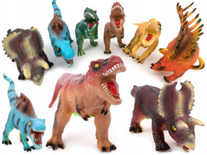 6 X Gumowa Figurka Dinozaur Dinosaur + Dźwięk 6 Modeli