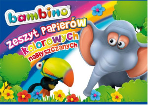 Zeszyt papierów kolorowych A4 Bambino nabłyszczany