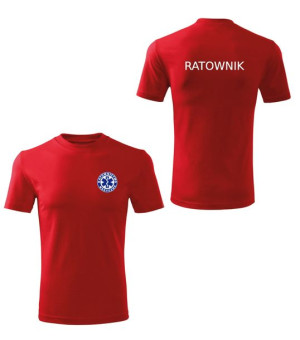 Koszulka z logiem ratownictwo medyczne czerwona r.S