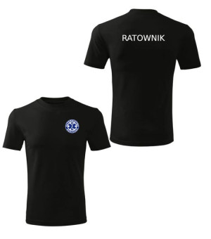 Koszulka z logiem ratownictwo medyczne czarna r.XL