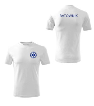 Koszulka z logiem ratownictwo medyczne biała r.XL