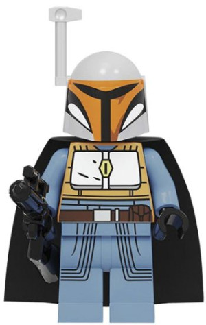 Mandalorian Figurka Kopf Star Wars + Obrazek Lego
