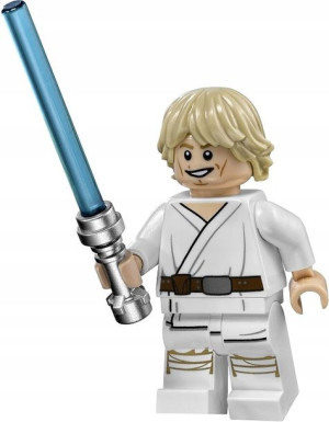 Luke Skywalker Figurka Star Wars + Obrazek Lego