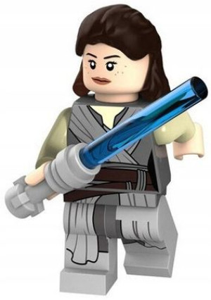 Rey Figurka Klocki Star Wars + Obrazek Lego