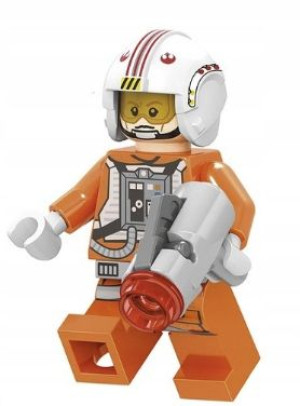 Luke Skywalker Pilot Figurka Star + Obrazek Lego