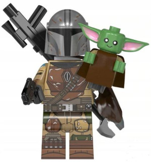 Mandalorian Yoda Figurka Star Wars + Obrazek Lego