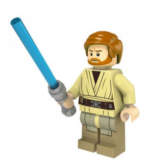Obi Wan Kenobi Figurka Star Wars + Obrazek Lego