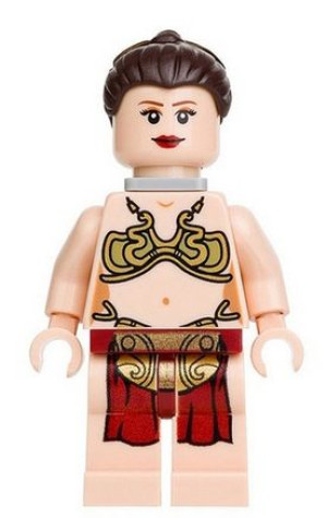 Leia Jabba Figurka Klocki Star Wars + Obrazek Lego