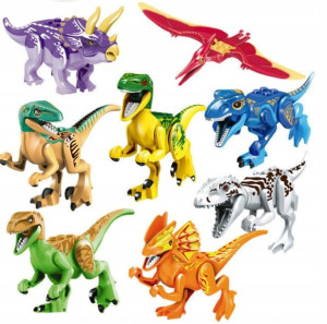 T Rex Indominus Dinozaur Figurki Komplet 8szt Pl