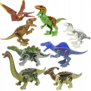 T Rex Indominus Dinozaury Klocki Komplet 8szt Pl