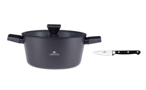 Garnek GRANITEX 24 cm + nóż do jarzyn