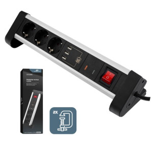 Gniazdo nablatowe biurkowe listwa Spacetronik SPS-T38BS