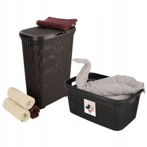 Curver 193009 kosz na bieliznę Natural Style, 40L