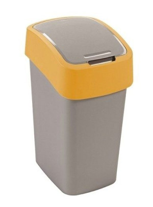 Curver 195023 kosz na śmieci Flip Bin 50L, srebrny