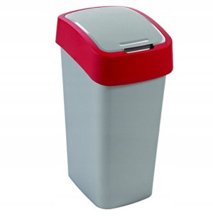 Curver 195024 kosz na śmieci Flip Bin 50L,  srebny