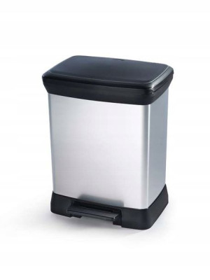 Curver 203278 kosz na śmieci Deco Bin 30L, metaliz