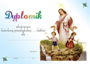 Dyplomik  ukończenia katechezy  - Anioł Stróż