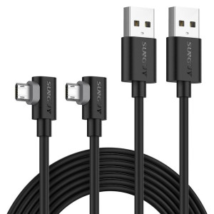Kabel SUNGUY Micro USB 2m KĄTOWY ODWRACALNY PŁASKI