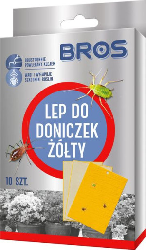 Bros Żółte Lepy Do Doniczek Ziemiórki 10szt