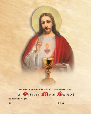 Pamiątka I Komunii Świętej - Serce Jezusa