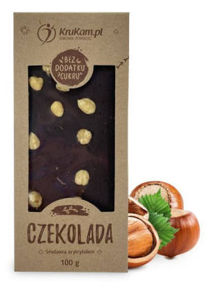 Krukam Czekolada z Orzechami Laskowymi 100g