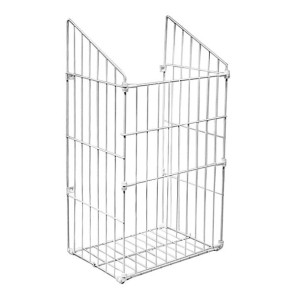 Kosz na bieliznę pranie do szafki 50cm, do zabudowy, srebrny