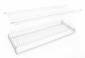 Ociekarka do naczyń do szafki 70 cm, ze stalażem, biała