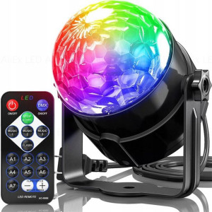 Kula Disco Projektor Dyskotekowy Reflektor Led Rgb