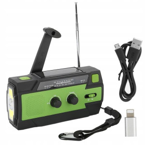 Radio Z Korbką + Latarka + Ładowarka Solar 6w1