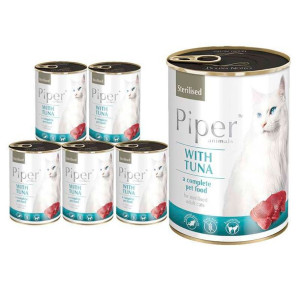DOLINA NOTECI Piper z tuńczykiem dla kotów sterylizowanych 12x400g