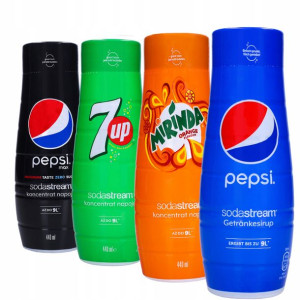 4x Syrop 7up Pepsi Mirinda Pepsi Max Sodastream