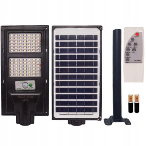 Lampa LED 240w Solarna Uliczna Pilot + Mocowanie