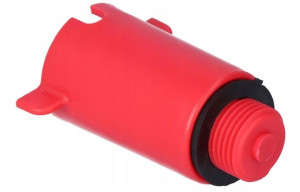Korek do prób szczelności 1/2" czerwony PVC