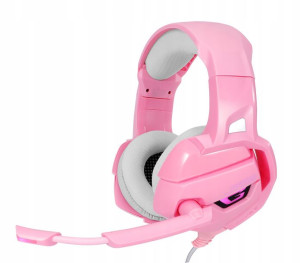 Słuchawki Gamingowe Różowe K5 Pink Gamer Girl